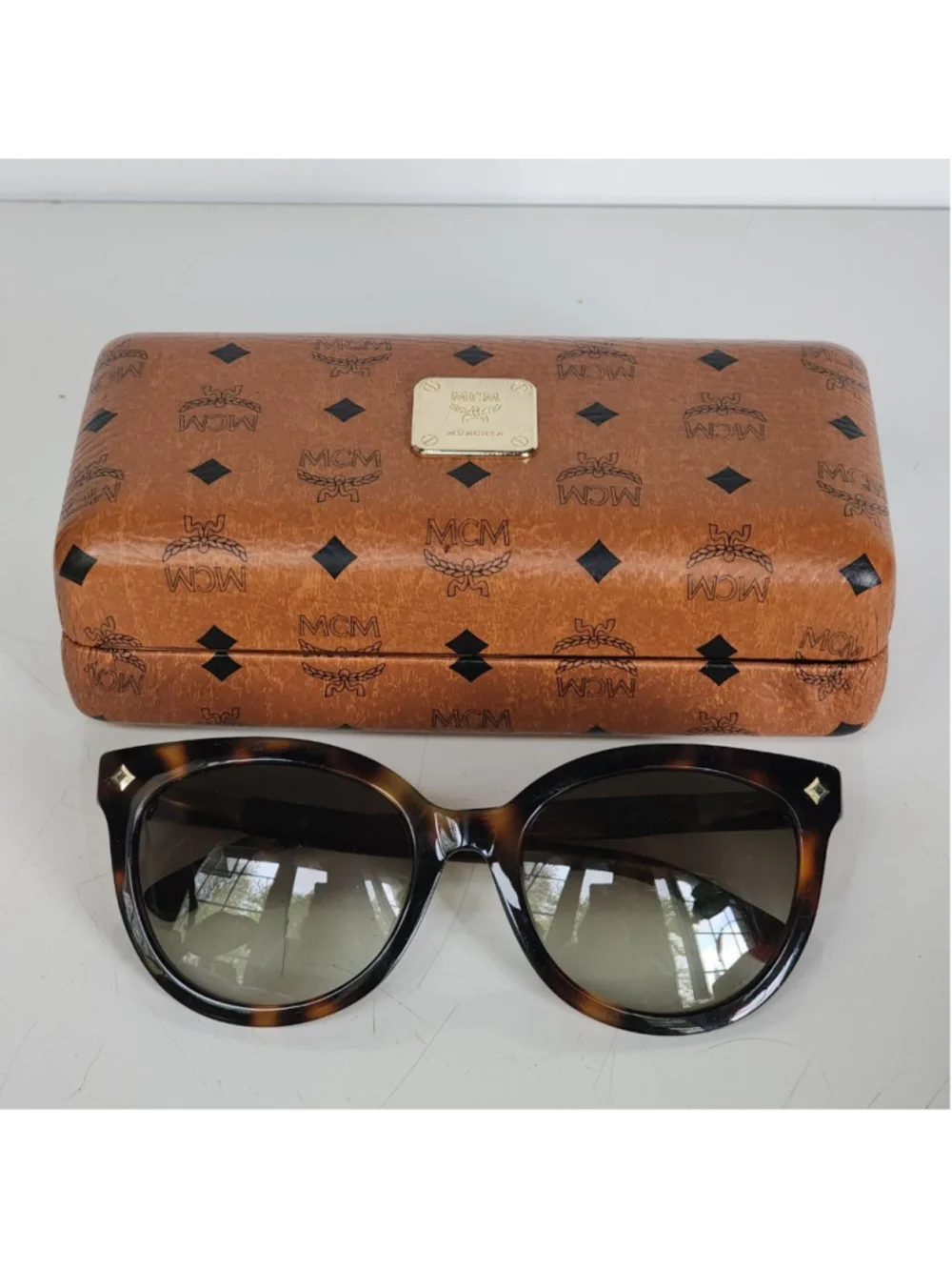 MCM Women's Tortoiseshell Cat Eye Sunglasses‎ Brown Gold